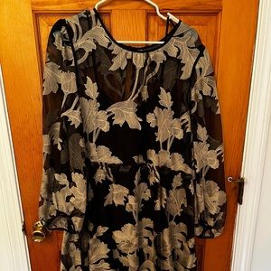 Anthropologie Maeve mini lace dress 3/4 sleeves